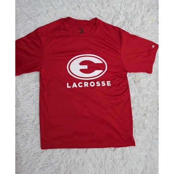 BADGER Other - Badger Red And White‎ Sport Lacrosse Shirt Size Medium Dri Fit, Activewear